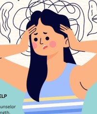 Infographic with 5 tips to support teen mental health, featuring a stressed teen illustration.